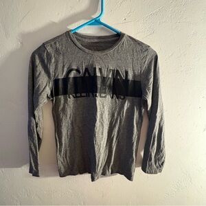 NWOT Calvin Klein Jeans Gray Long Sleeve Tee size 8